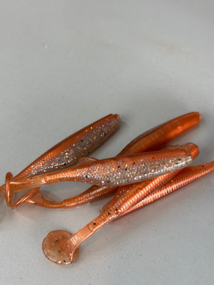 Dirty Penny – 3.8” Paddle Tail Soft Plastic Swimbait (8-Pack)