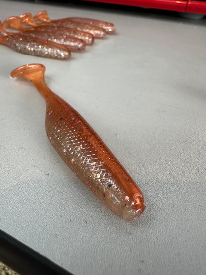 Dirty Penny – 3.8” Paddle Tail Soft Plastic Swimbait (8-Pack)