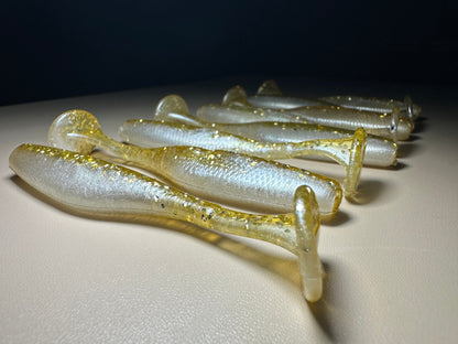 Dirty Blonde – 3.8” Paddle Tail Soft Plastic Swimbait (8-Pack)