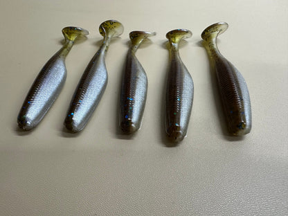 Mudminnow Flash – 3.8” Paddle Tail Soft Plastic Swimbait (8-Pack)