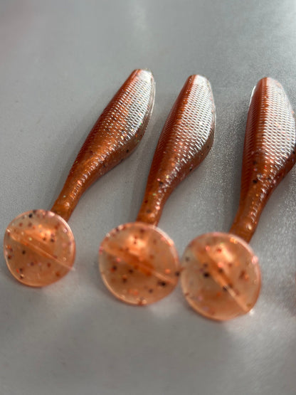 Dirty Penny – 3.8” Paddle Tail Soft Plastic Swimbait (8-Pack)