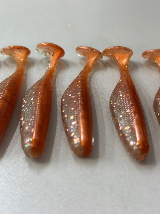 Dirty Penny – 3.8” Paddle Tail Soft Plastic Swimbait (8-Pack)