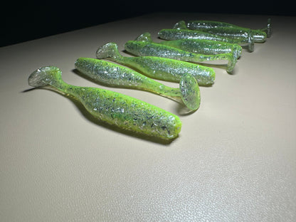 Toxic Flash- 3.8” Paddle Tail Soft Plastic Swimbait (8-Pack)
