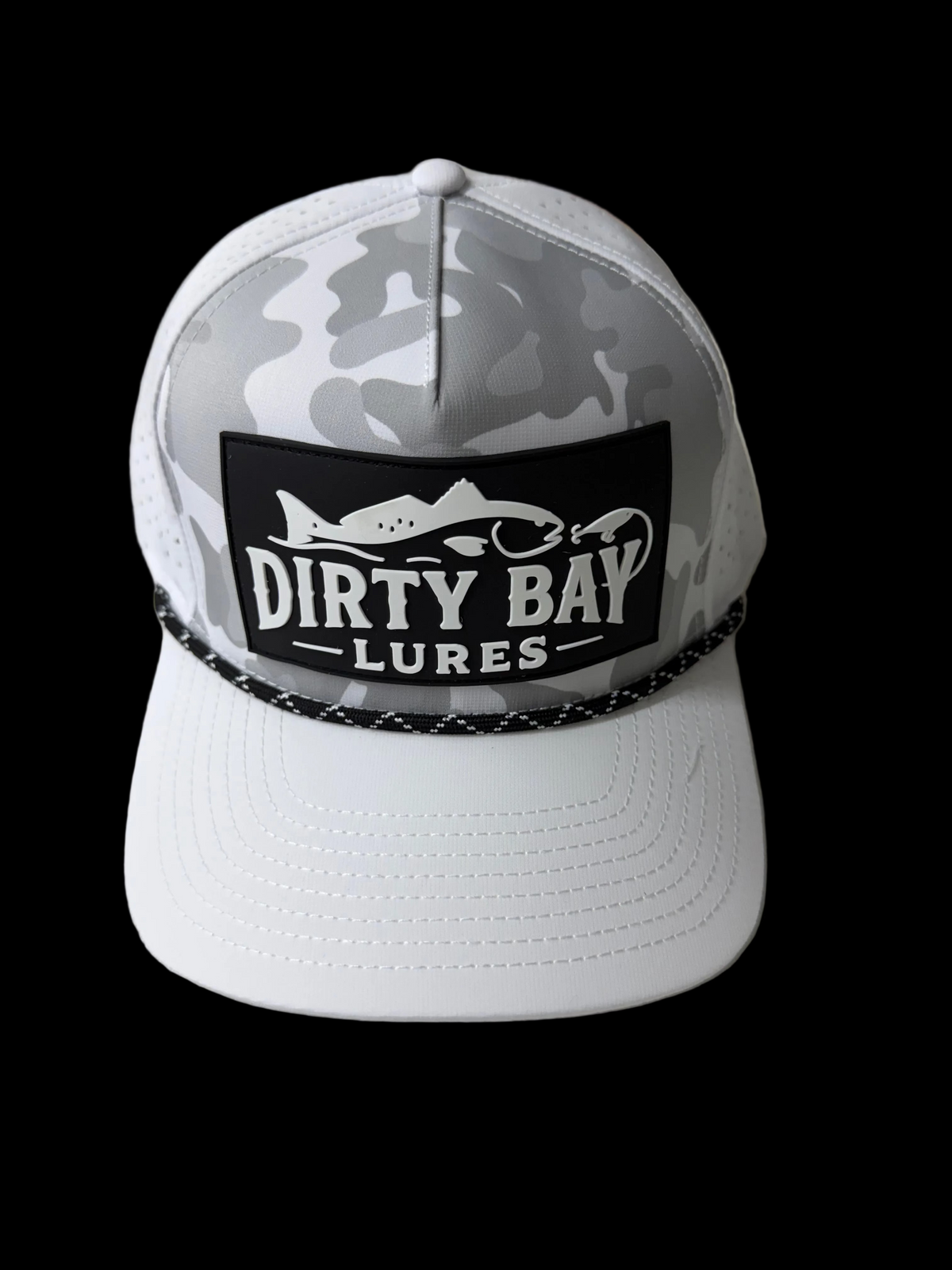 Dirty Bay Lures White Camo Hat