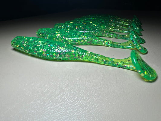 Bay Slime - 3.8” Paddle Tail Soft Plastic Swimbait (8-Pack)