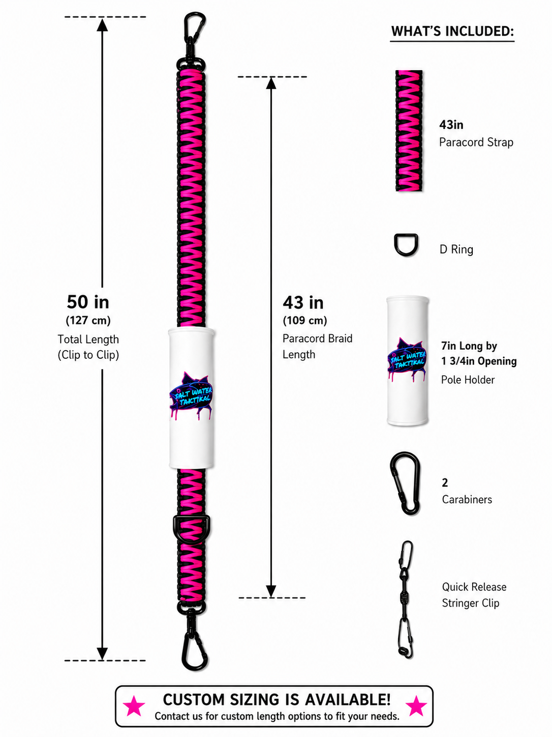 Custom Taktikal Paracord Strap